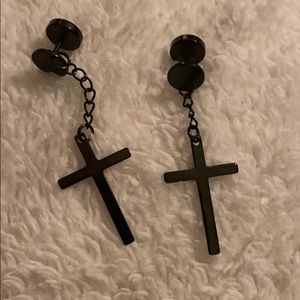 Stainless Steel Circle Screw Stud Earrings